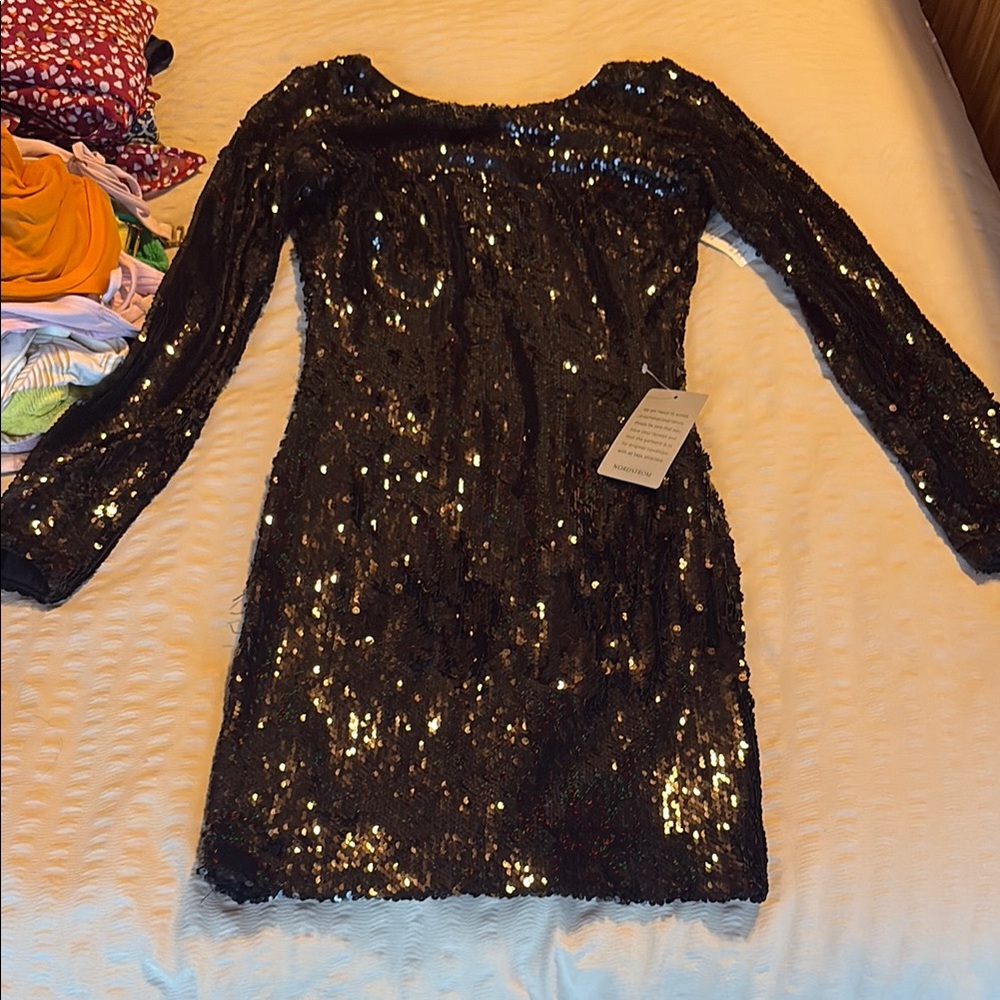 NWT NYE Black Sequin Dress